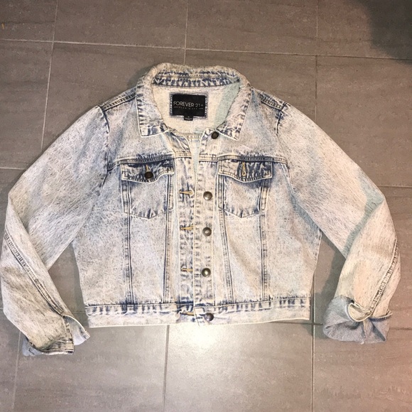 F21+ Acid washed jean jacket - Picture 6 of 6